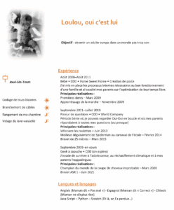 CV original elaee recrutement communication marketing digital