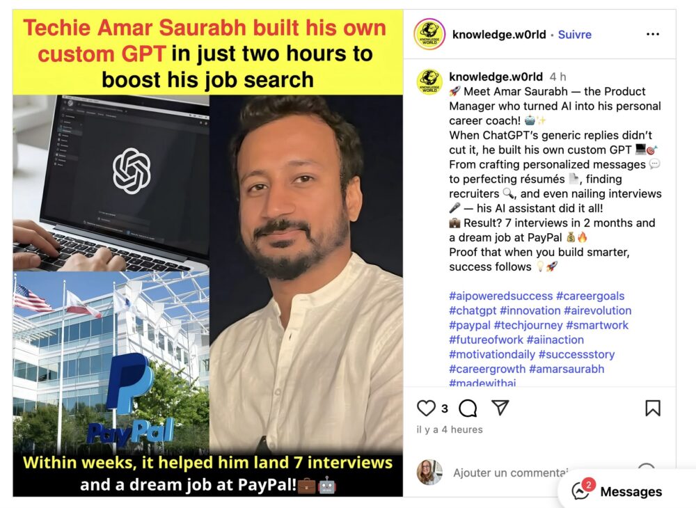 job grace à l'ia elaee recrutement digital marketing communication