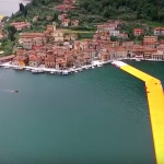l'impressionnant travail de Christo : les Floatting Piers d'Iseo