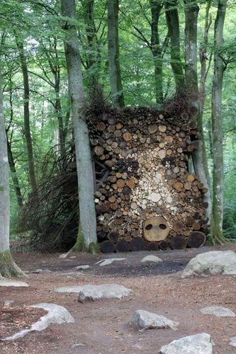 du land art dans la forêt