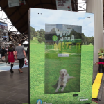 street marketing avec chien virtuel